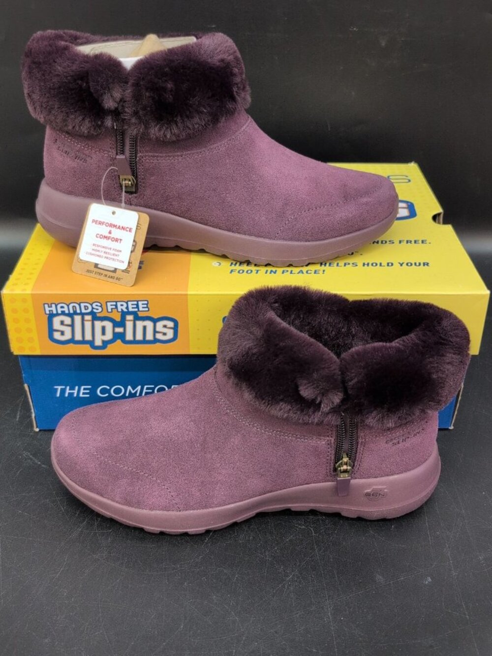 Skechers On The Go Joy Elena Slip On Women's Boot US 7.5 Plum 144799